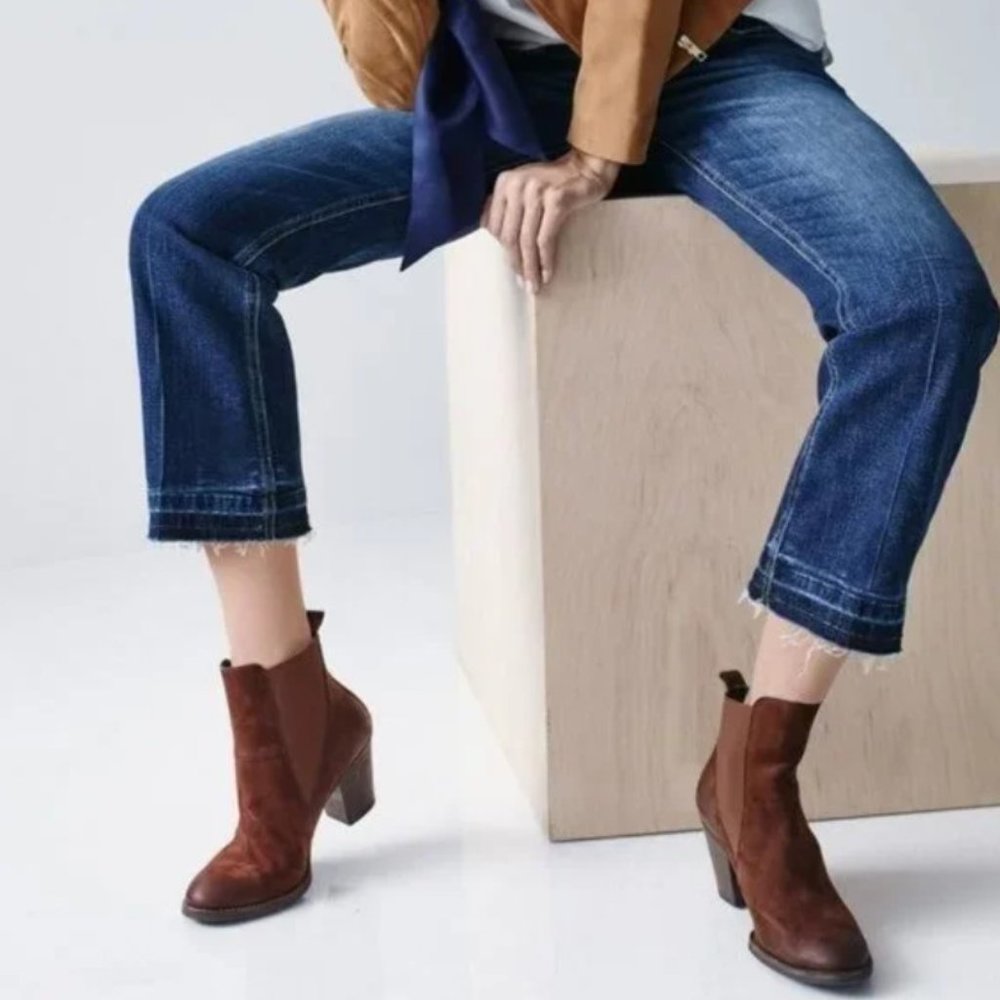 Paul Green Jules booties Cigar Leather